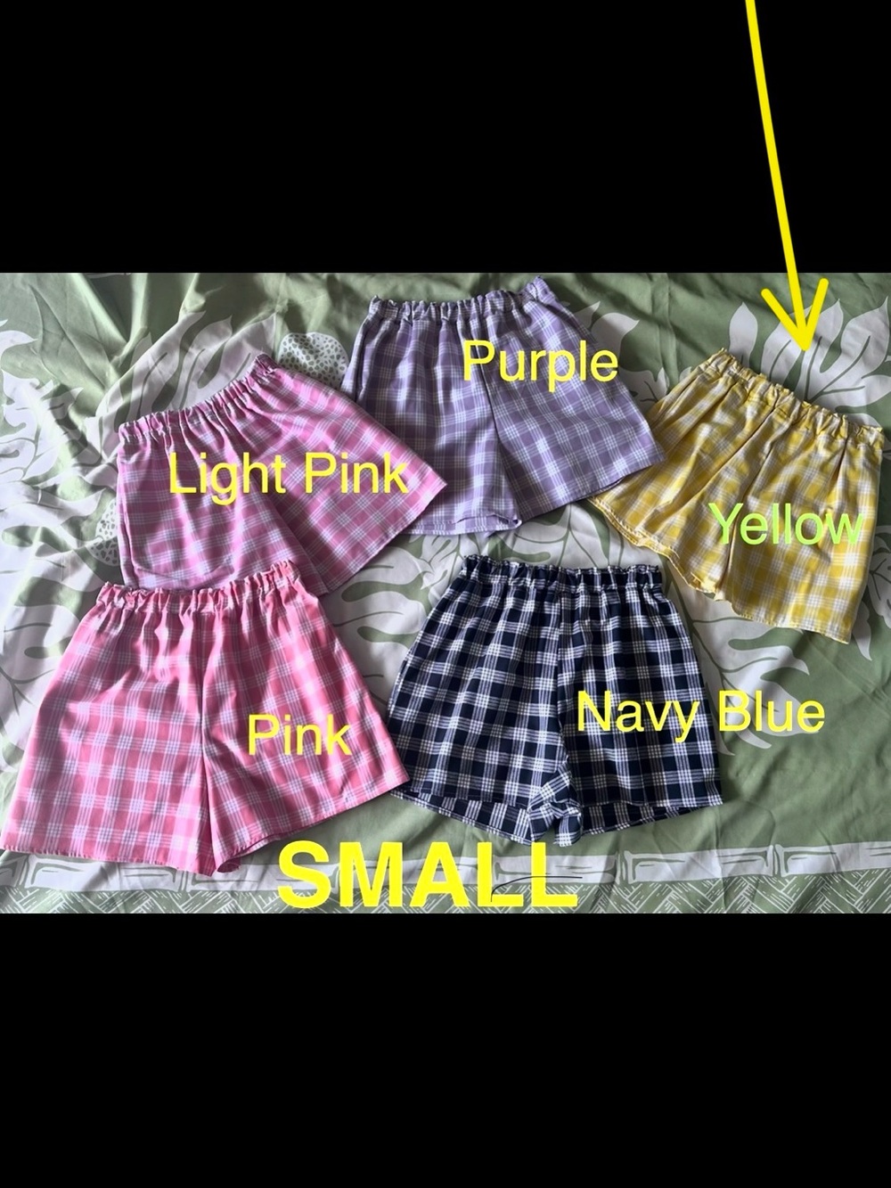 Palaka Hawaiian Elastic-Waist Shorts - size: small color: yellow